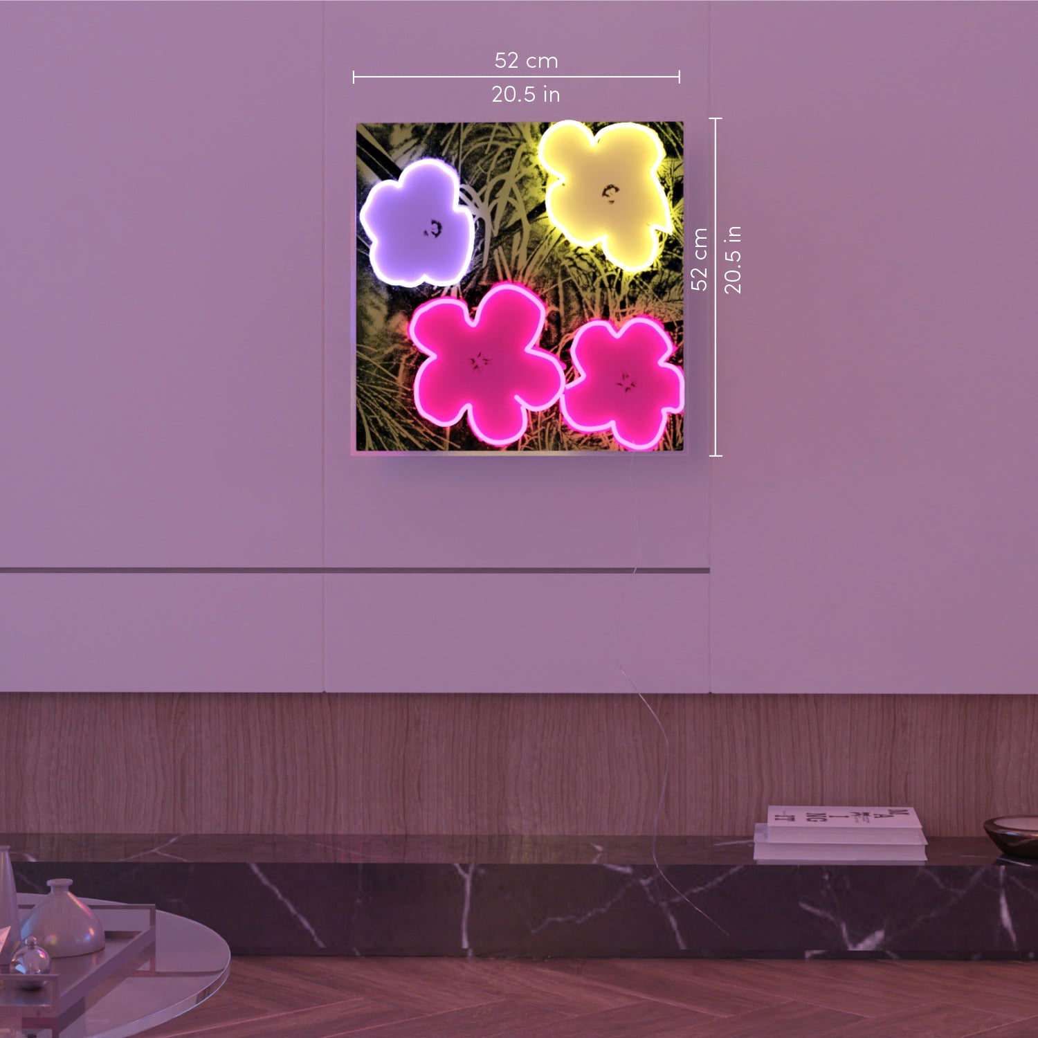 Flowers by Andy Warhol - signe en néon LED